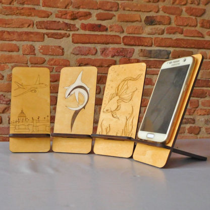 Porte téléphone en bois - support pour smartphone - Altaluz