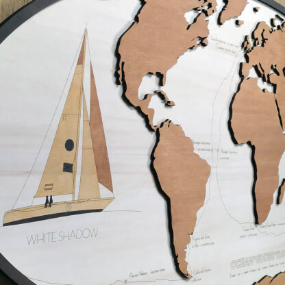 carte de votre voyage autour du monde