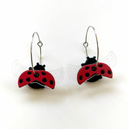 boucles d'oreilles coccinelles