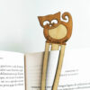 marque-page en bois chat